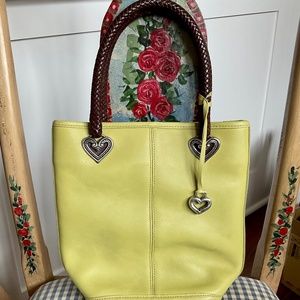 BRIGHTON NEW VINTAGE BAG CITRINE AND CHOCOLATE NWOT